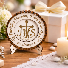 Drewniana Pamiątka Pierwszej Komunii Świętej