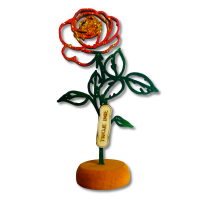 Róża na podstawce wypukłej 