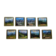 Magnes metal kwadrat z widokiem.