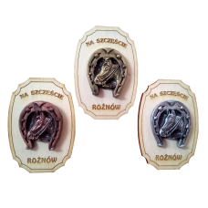 Magnes tabliczka wypukła podkowa na szczęście.