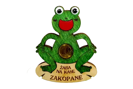 Magnes z oczami wesoła żaba. Magnes z oczami wesoła żaba.