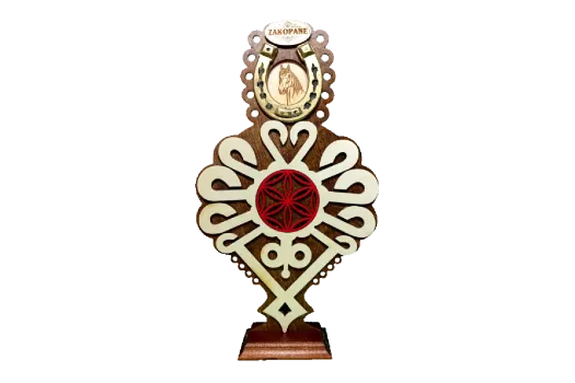 Parzenica z podkową na podstawce. Parzenica z podkową na podstawce.