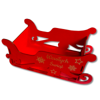 Skrzynka świąteczna, sanie