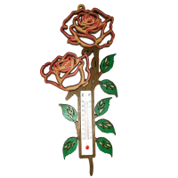 Termometr, roża czerwona boho