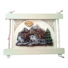 Widok żywica w ramce  ze sznurem.