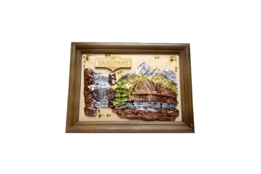 Żywica w ramce drewnianej. Żywica w ramce drewnianej.